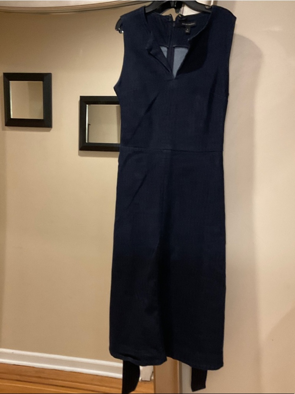 Banana Republic Jean Navy Midi Sheath Dress
